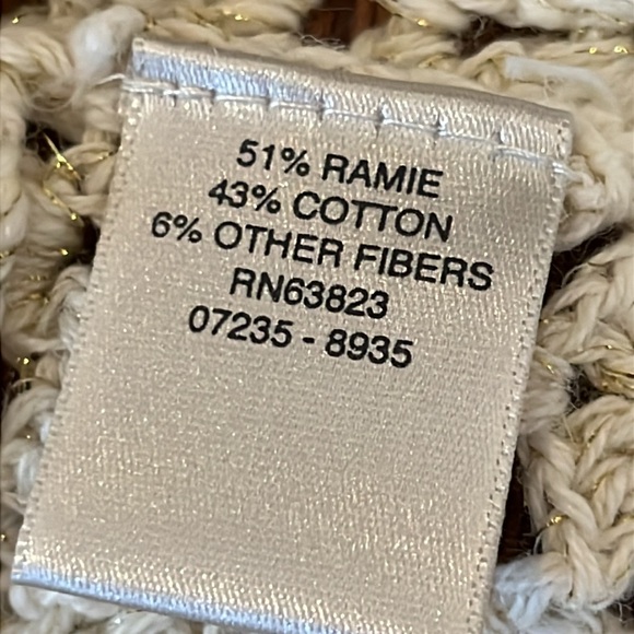 NWOT hand crocheted cotton-blend boho sweater M - Picture 6 of 10